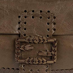 Fendi Large Leather Shoulder Strap Clutch