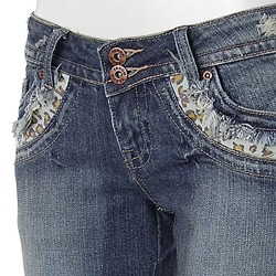 Yakum Junior's Denim Leopard Print Capris