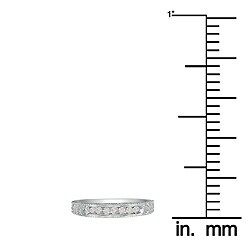 10k White Gold 1/8ct TDW Diamond Wedding Band (K, I2)