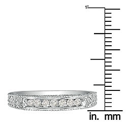10k White Gold 1/2ct TDW Diamond Wedding Band (K,I2)