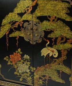 Wood Black Lacquer Cabinet (China)
