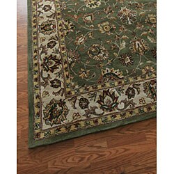 Hand-tufted Alexa Traditional Green Rug (7'9 x 9'9)