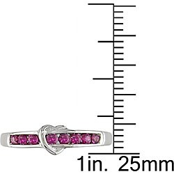 10k White Gold Ruby Heart Ring