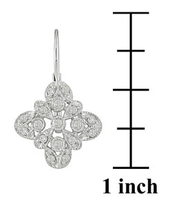 14-Kt White Gold 1/4-ct Diamond Pave Earrings