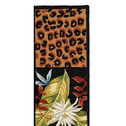 Hand-hooked Musical Ivory/ Multi Wool Runner (2'6 x 12')