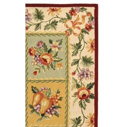 Hand-hooked Primavera Multicolor Wool Rug (3'9 x 5'9)