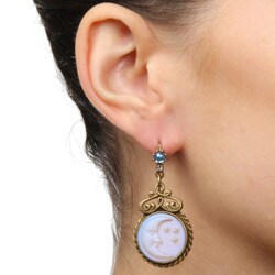 Sweet Romance Iridescent Moon Earrings