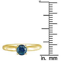 14k Gold 3/4ct TDW Blue Diamond Engagement Ring (I1-I2)