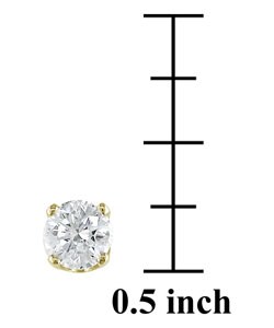 14k Gold Single 1/6ct TDW Diamond Stud Earring