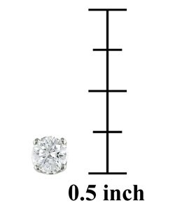 14k White Gold Single 1/10ct Diamond Stud Earring