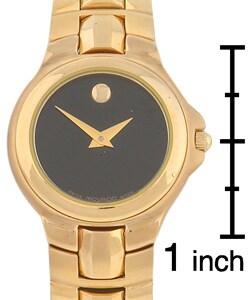 Movado Collection Goldtone Black Dial Watch