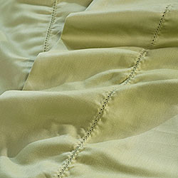 Hemstitch 400 Thread Count Solid Cotton Duvet Cover Set