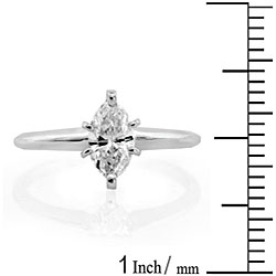 14k White Gold 1/2ct TDW Diamond Engagement Ring (H-I, SI1-SI2)