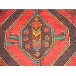 Persian Hamadan Red Runner Rug (4'3 x 10')