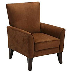 Goa Dark Brown Microfiber High-back Armchair