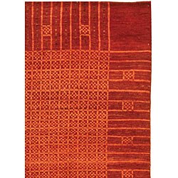 Pakistani Hand-knotted Red Ancestry Rug (5' x 8')