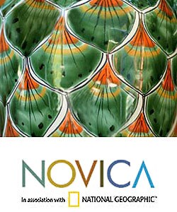 Ceramic 'Antique Emerald' Vase (Mexico)