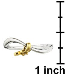 14k Two-tone Gold Dangle Cross Diamond Ring (Size 6.5)