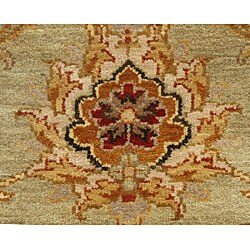 Hand-knotted Vidisha Green Wool Rug (8' x 10')