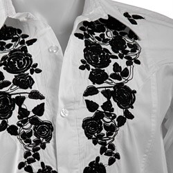 Do Denim Men's Long-sleeve Embroidered Shirt