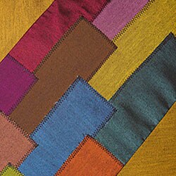 Gold and Patchwork Thai Silk Cushion Cover