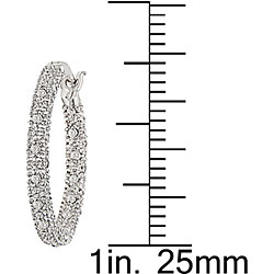 18k Gold 1/2ct TDW Diamond Hoop Earrings (G-H-I, SI)