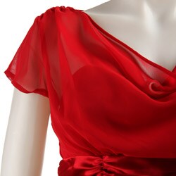 Connected Apparel Women's Drape-neck Dress