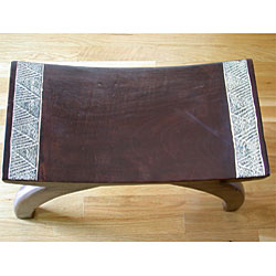 Handcrafted Modern Fante Bow Bench (Ghana)