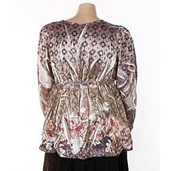 Simply Irresistible Plus Size V-neck Floral Print Top