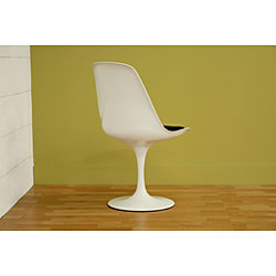 Redd White Chair with Black PVC Cushion