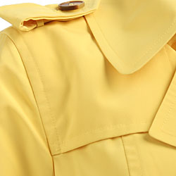 London Fog Women's Faux Silk Short Trench Coat