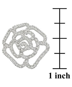 14k White Gold 1/2ct TDW Diamond Flower Earrings