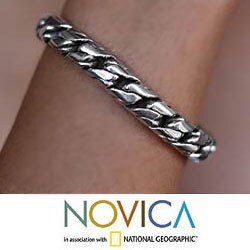 Sterling Silver 'Strength' Bracelet (Indonesia)