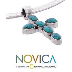 'Sky Blue Cross' Choker (India)