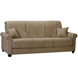 Lee Khaki Microfiber Futon Sofa Bed