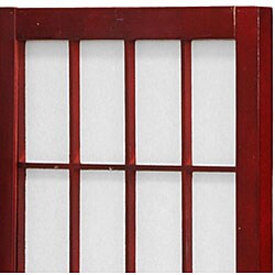 Wood/ Paper 2-foot 4-panel Miniature Windowpane Shoji Screen (China)