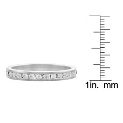 Sterling Silver Cubic Zirconia Eternity Band Ring
