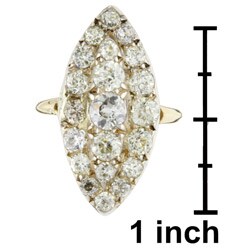14k Gold 5ct TDW Old Mine Diamond Estate Ring (L, SI1)