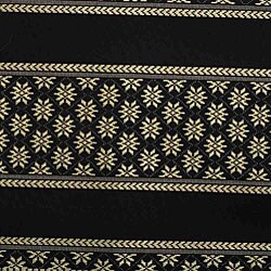 Decorative Stars Black Thai Silk Cushion Cover