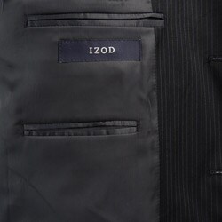 Izod Men's Blue Pinstripe Wool 3-button Suit