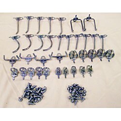 Tempered Pegboard 36-piece Hook Storage System
