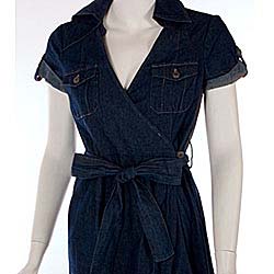 JFW Junior's Denim Wrap Dress