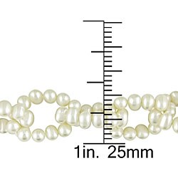 Freshwater Potato Pearl Link Necklace (3-3.5 mm)