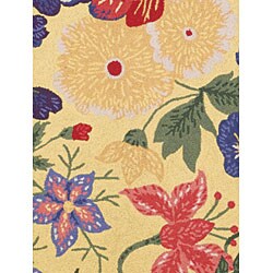 Hand-hooked Alexa Cape Tropical Floral Yellow Wool Rug (5' x 8')