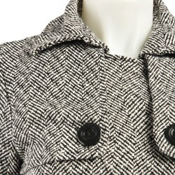 Last Kiss Women's Tweed Herringbone Trench Coat
