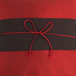 Decorative Ruby Red and Black Cushion Cover