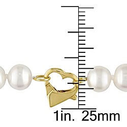 14k Gold FW Pearl 3-piece Set with Heart Shape Box