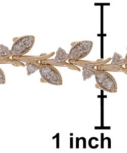 14k Gold 3ct TDW Diamond Filigree Bracelet (J, I1)