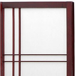 Wood and Rice Paper Double Cross 4-panel Shoji Screen (China)