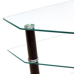 Bermuda 44-inch Corner Clear Black Glass TV Stand